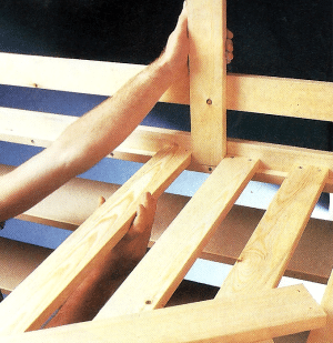 DIY Bauplan Bett. Kostenlose Anleitung mit Schreibtisch