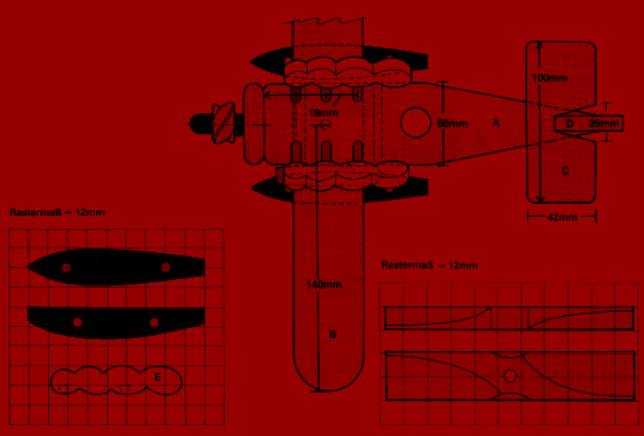 Bauplan Modellflugzeug, mit einfachen, aber wirkungsvollen Stilelementen