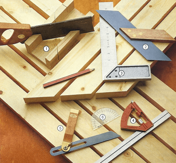 Holz messen und anreißen mit unterschiedlichen Meßwerkzeugen 