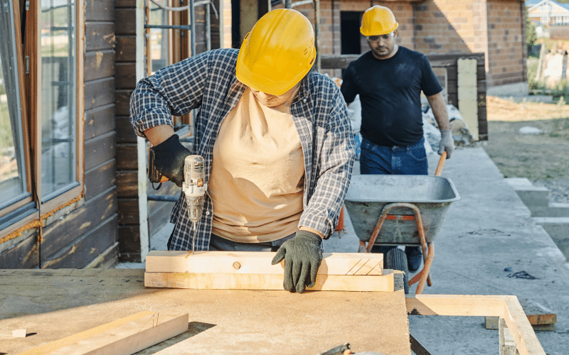 Schnurgerüste und Schalungen bei Beton arbeiten