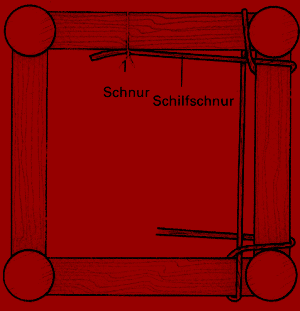 Stuhlsitz neu flechten, mit Schilf schnur oder Binsen