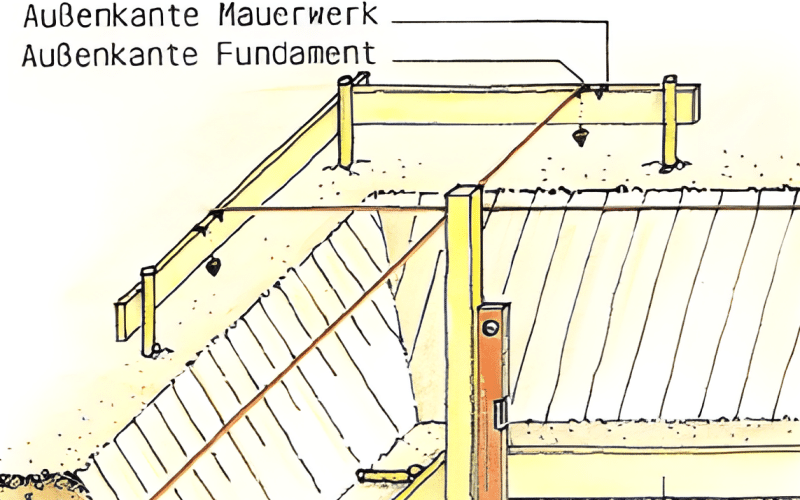Vorbereitung beim Mauern, Planung und Materialwahl