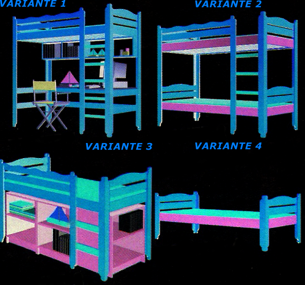 Bauplan Bett, Baukastensystem für ein Bett