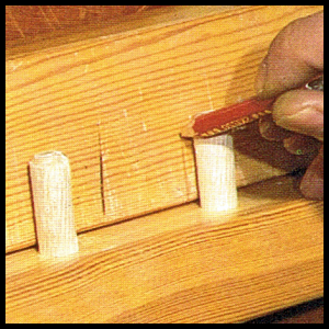 Verbindungen mit Holzdübeln herstellen