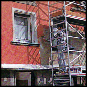 Fassadenanstrich, Fassadenfarben haften fast überall 