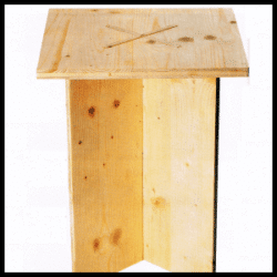 Bauplan zerlegbarer Hocker, Platzsparend