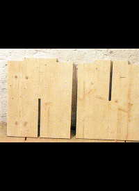 Bauplan zerlegbarer Hocker, Platzsparend