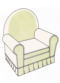 Sitzkissen beziehen, bei Sesseln und Sofas